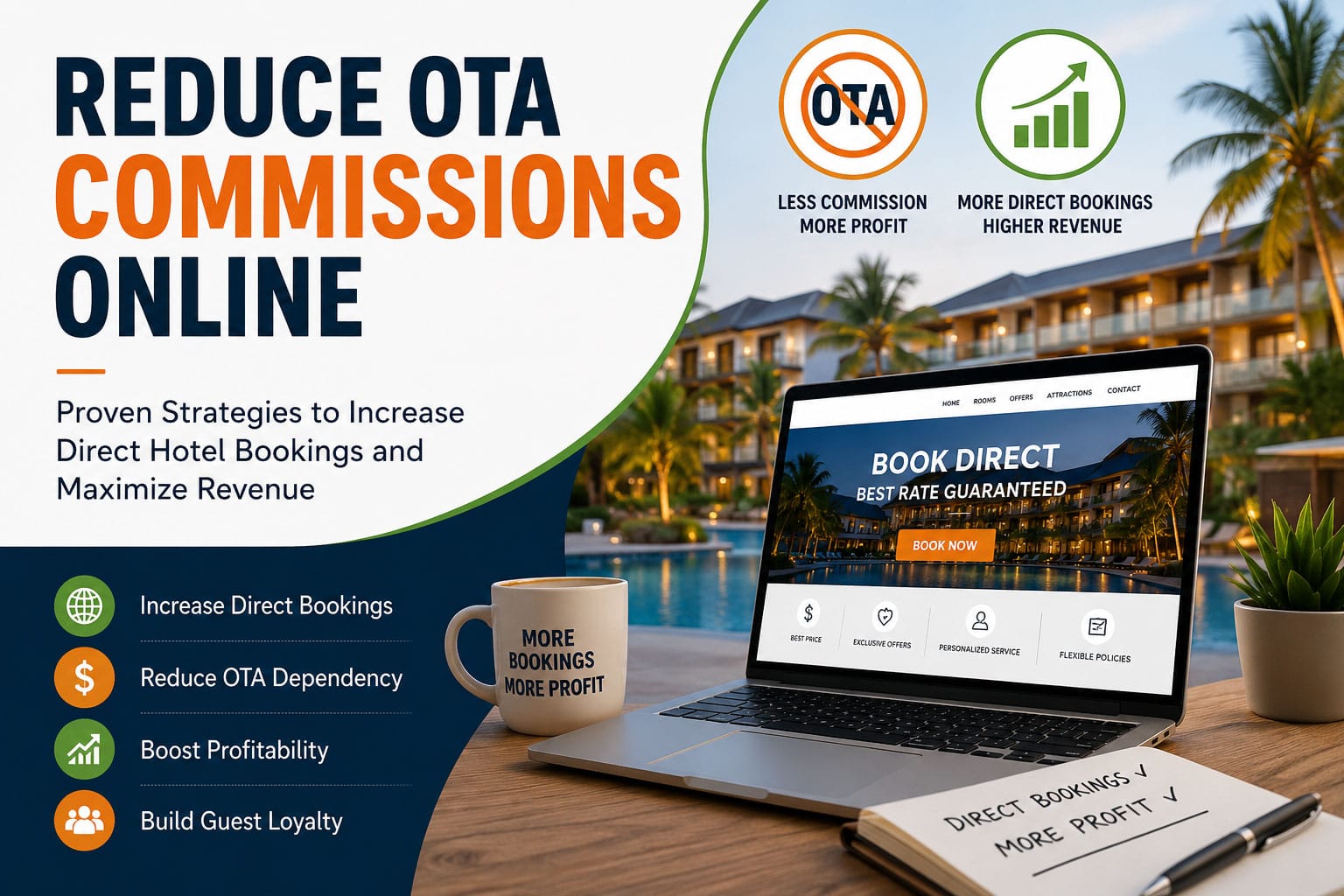 Reduce OTA Commissions Online: Proven Strategies to Increase Direct Hotel Bookings and Maximize Revenue
